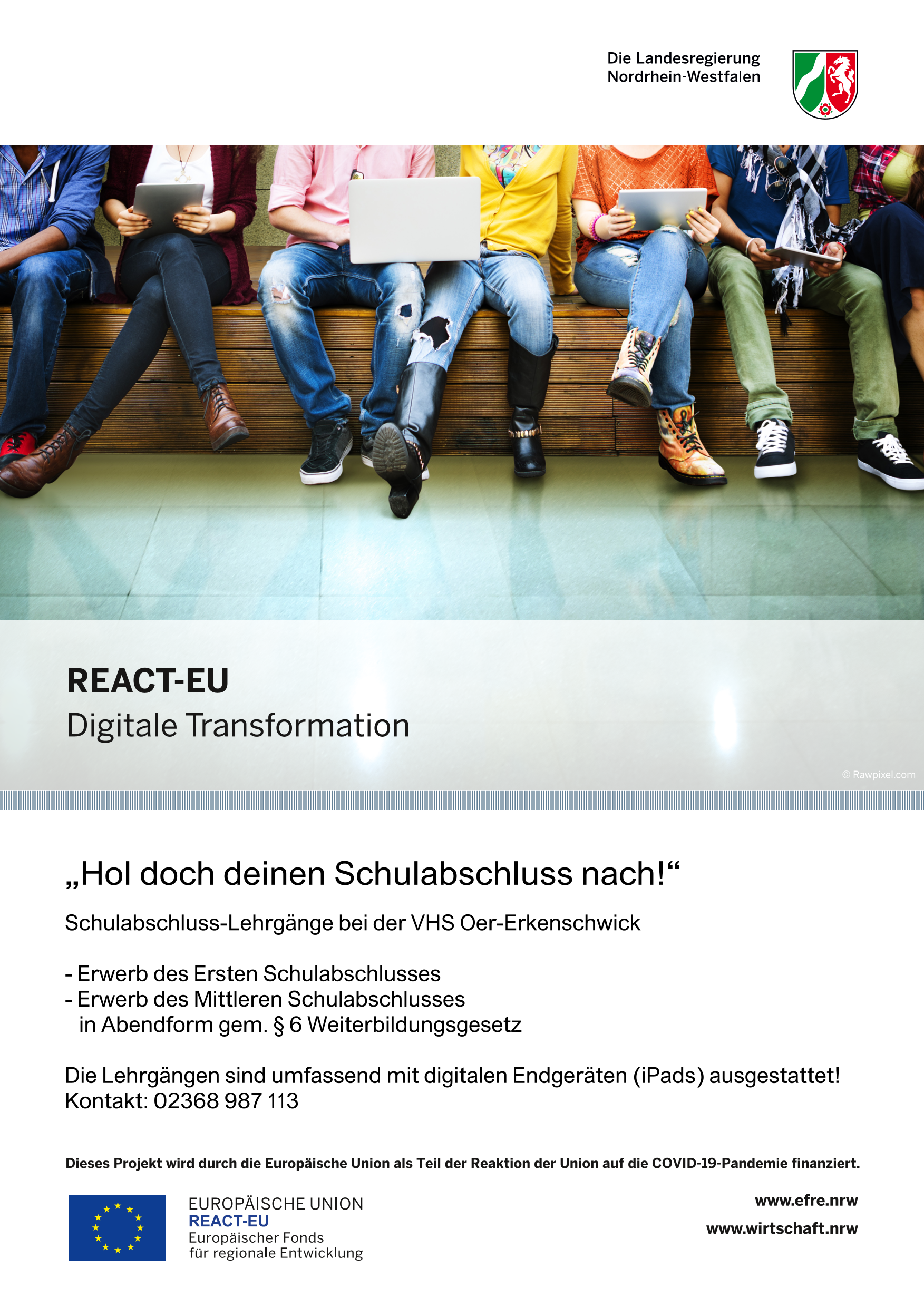 EFRE NRW React digitale Formular 2 VHS OE 1